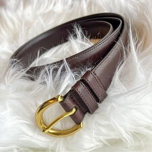 Brown leather COACH belt - size XL